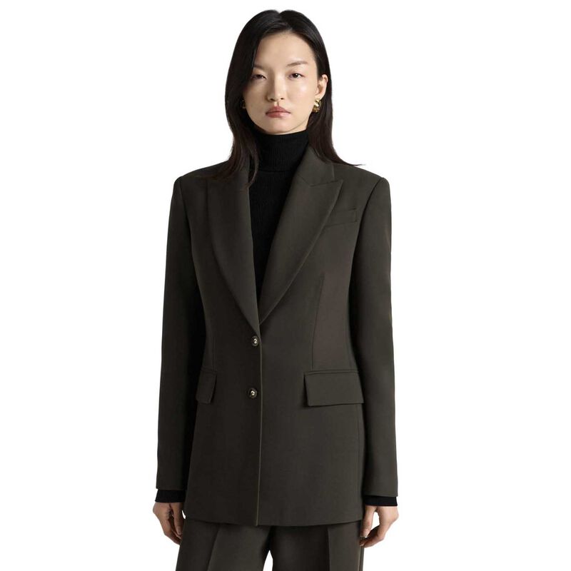 Cue Khaki Double Weave Hourglass Blazer image number 0